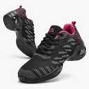 PPQ Women's Jazz Shoes Lace-up Sneakers Modern Dance Shoes Air Cushion Platform Walking Dance Shoes (EUR 38)