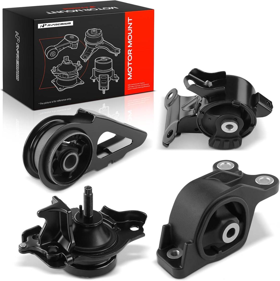 A-Premium 4PCS Engine Motor Mount and Transmission Mount Set Compatible with Honda Fit 2007-2008 L4 1.5L, Manual Transmission, Replace# 50840-SAA-003, 50810-SAA-982