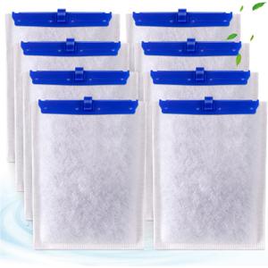 xbbwmrs 8-Pack Large Replacement Filter Cartridges Compatible with Tetra Whisper Bio-Bag Filters Large Aquarium Filter Cartridges for Whisper 20i/40i IQ20/30/45/60 PF20/30/40/60 Power Filters