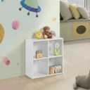 KB Designs - 4-Cube Bookcase, Unit Shelf, Storage Organizer, White