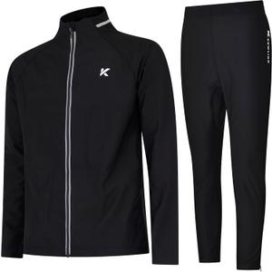 Kewlioo Men's Full Sauna Suit Shirt and Pants Combo - Heat Trapping Sweat Compression Vest & Pants, Sweat More & Look Great, Gym Workout Exercise Versatile Heat Shaper Shaper Jacket (Black, M)