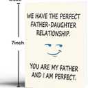 2 x Funny Fathers Day Gift Card for Dad from Daughter, Humorous Happy Fathers Day Gift for Dad, Cute Dads Birthday Gift Card for Father