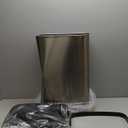 Ninestars Automatic Touchless Infrared Motion Sensor Trash Can, 13 Gal 50L, Stainless Steel Base (Rectangular, Black Lid), Black Trim