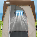 EAGLE PEAK 6x6 Pop Up privacy Tent, Outdoor Portable Changing Room with Ground Mat, Outdoor Camping Bathroom Toilet Shower Tent with Carrying Bag Shelters 6x6 Base 5x5 Top