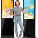 MWE 43 Inch Indoor Digital Signage Touchscreen Kiosk Floor Standing Advertising Display LCD Totem Interactive Display Poster Android System with Auto Media Player