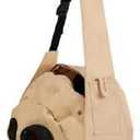 og Carrier Adjustable Shouder Strap Travel Puppy Carry Verstaile Soft Sided Beige
