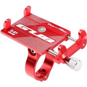 GUB G-81 Bicycle Phone Mount Stand 3.5-6.2inch Phone Metal Bike Mobile Phone Handlebar Holder Mount (Red)
