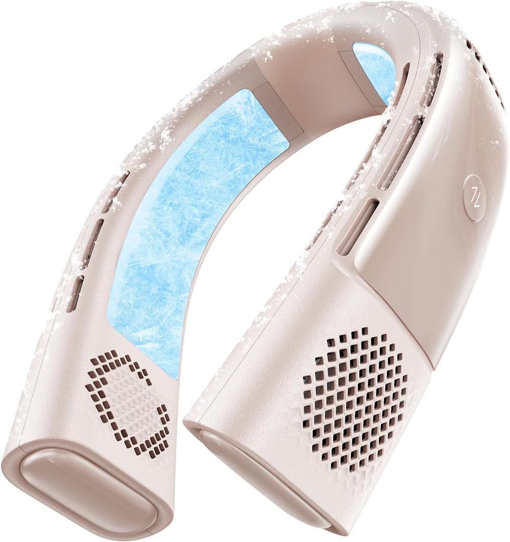 TORRAS COOLiFY 2S Neck Fan, 3 Model, 3-28H Extended Battery Life, Neck Fans that Blow Cold Air, Neck Air Conditioner, Cooling Neck Fan for Work, Hiking, Travel. Gift for Women, Mom, Apricot