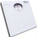 Adamson A22 Bathroom Scale for Body Weight - Up to 260 LB - Anti-Skid Rubber Surface - Analog Bathroom Weight Scales - Affordable - Durable with 20-Year Assurance - White