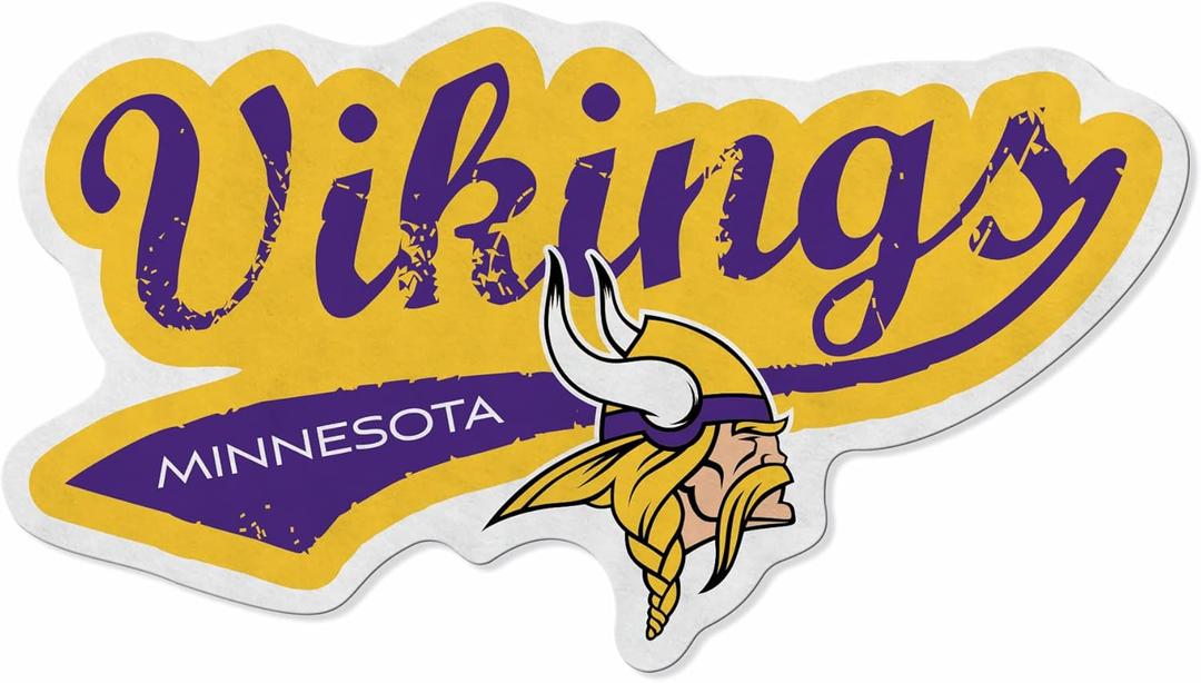 Rico Industries NFL Football Distressed Shape Cut Pennant - Home and Living Room Dcor - Soft Felt EZ to Hang