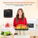 3-Pack Baking Sheet Pan Set, Nonstick Cookie Sheets with Orange Silicone Handles, Easy to Clean Bakeware Trays for Oven Roasting & Baking