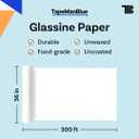 Glassine Paper Roll, 36 inch x 300 ft (100 yds), Made in USA, Archival Acid Free Paper for Storage, Artwork, Protection, Baking, Food Packaging and Wrapping, 25 lb Glassine Roll, White