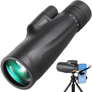 Monocular Telescope 80 x 100 High Powered Monoculars for Adults with Tripod, Monocular for Smartphone Suitable for Bird Watching Larger Vision Monoculars for Adults with BAK4 Prism & FMC Lens Black