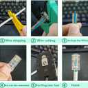 Professional RJ45 Crimp Tool Kit Complete Cat5 Cat5e Cat6 Ethernet Crimper Set with Cable Tester, 30 Connectors & Covers