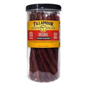 Tillamook Country Smoker Real Hardwood Smoked Sausages, Original Beef, 15.2 Ounce Tall Jar, 20 Count (EXP 06/27/26)