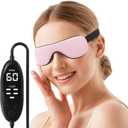 Heated Eye Mask  Warm Compress for Dry Eyes, USB Electric Heating Pad for Stye & Chalazion Eye Treatment, Eye Sleep Mask for Dark Circles and Puffiness Relief (Pink)