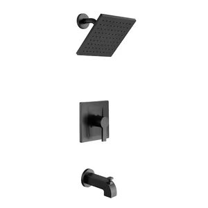 Glacier Bay Modern Square Tub and Shower, Bronze HD873X-6227D