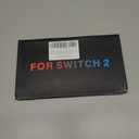 TGDPLUE Switch 2 Slim Case Set with 2 Joycon Thumb Grips, 2 Tempered Glass Screen Protectors, Detachable TPU Shell for Nintendo Switch 2 - Anti-Scratch, Anti-Slip, TV Dock Incompatible (black)