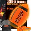Beyond Innoventions Glow in The Dark Football - Light Up Football Gifts for Boys & Girls 8-15+ | Size NO 6 for Teens