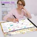 Gannyfer Desk Calendar 2026, Large 2026 Desk Calendar, 22" x 17" 18 Month Yearly Calendar 2025-2026, Thick Paper with Corner Protectors, 2026 Calendar for Home, School, or Office - Colorful Floral(6 Stickers)