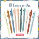 50 Pcs Motivational Awesome Attendance Pens Bulk Back to School Gifts for Student Teacher Inspirational Ballpoint Pens Retractable Employee Coworker Gifts, Office Classroom Award Supplies