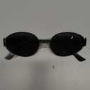 livho Retro Polarized Sunglasses - UV400 Protection, Oval Shape, Metal Frames - Matching Soft Case Inlcuded