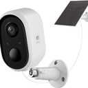 Solar Security Camera Outdoor Wireless, 2K Color Night Vision, Battery Powered PIR Motion Detection,2.4GHz WiFi Cameras for Home Surveillance, Light and Sound Alarm, 2-Way Audio