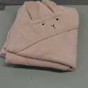 Baby Hooded Towel  Organic Cotton Baby Bath Towels  Baby Towels, Baby Bath Towels for Baby Girl, 32" x 32" Super-Soft and Absorbent Baby Towels for Newborn (Rabbit - Blush)