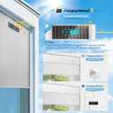 Motorized Blinds with Remote, Smart Blinds with Solar Panel, Thermal Blackout Electric Blinds, Automatic Blinds for Windows Compatible White 34" W x 72" H
