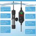 150W Submersible Aquarium Heater for 15-30 Gallon Tanks | Compact Fish Tank Heater with LED Digital Thermostat, Memory Function, Dry-Run & Overheat Protection