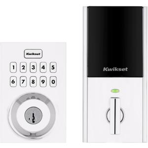 Kwikset HomeConnect 620 Z-Wave Long Range Enabled Keypad Smart Lock Convenient Keyless Entry, Customizable User Codes, Ring Alarm Compatible, Hub Required, Sold Separately Polished Chrome Contemporary