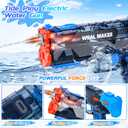 Electric Water Gun with LED Flash & USB-C Charging, Designed for Epic Aquatic Fun, Automatic Squirt Guns 25-30 FT Range, Realistic Water Pistol for Summer Outdoor Backyard Water Theme Party Toys