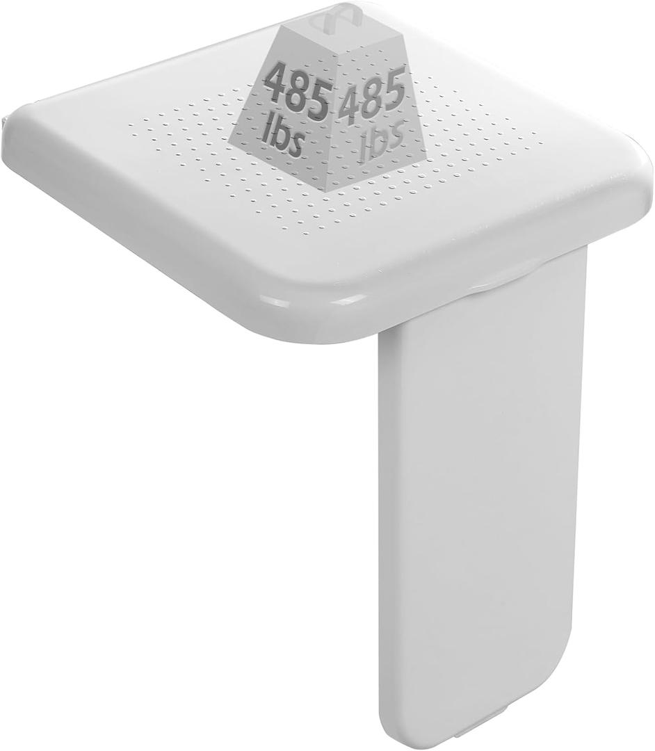 Dyna-Living Folding Shower Seat Wall Mounted 485 lbs Load-Bearing Fold Down Shower Seat for Inside Shower, ABS Material Folding Shower Bench Foldable Shower Chair for Shower Stall