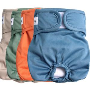 JoyDaog Female Dog Diapers for  Dogs,4 Pack Reusable Washable Premium Puppy Diapers for Heat,Incontinence,Period Doggy Nappies,XL