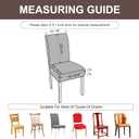 Genina 100% Waterproof Dining Room Chair Covers Set of 6 Stretch Kitchen Chair Covers Parsons Chair Slipcovers for Dining Room Chair Protector Cover, Removable, Washable (Leaf Pattern-Taupe)