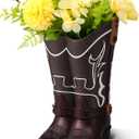 Western Cowboy Boot Vase Western Decor for Home Cowboy Boots Planter Boots Crafts Fun Western Party Decorations Cowboy Cowgirl Party Supplies
