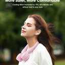 LEMOISTAR Portable Neck Fan, Hands Free Bladeless Fan, 360 Cooling Personal Fan, Battery USB Rechargeable 3 Speed Adjustable Wearable Fan for Outdoor Indoor Office Travel Sports Women(Pink)