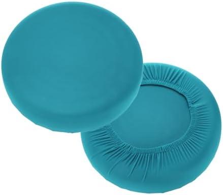 uxcell 2 Pack Stool Covers Round, 11-15 Inch Bar Stool Covers Washable Dustproof Slipcover Seat Cushion with Elastic for Bar Kitchen Living Room Decor, Emerald Green