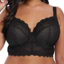 Elomi Women's Charley Bralette: Fashion-Forward Longline Style with Plunge Neckline Stretch Lace UK Sizes E-HH US Sizes DDD-L (38G)