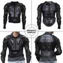 OHMOTOR Motorcycle Body Protective Jacket Armor Men, Motocross Riding Protective Gear,ATV Dirt Bike Chest Spine Protector (as1, Alpha, s, Regular, Regular, Black)