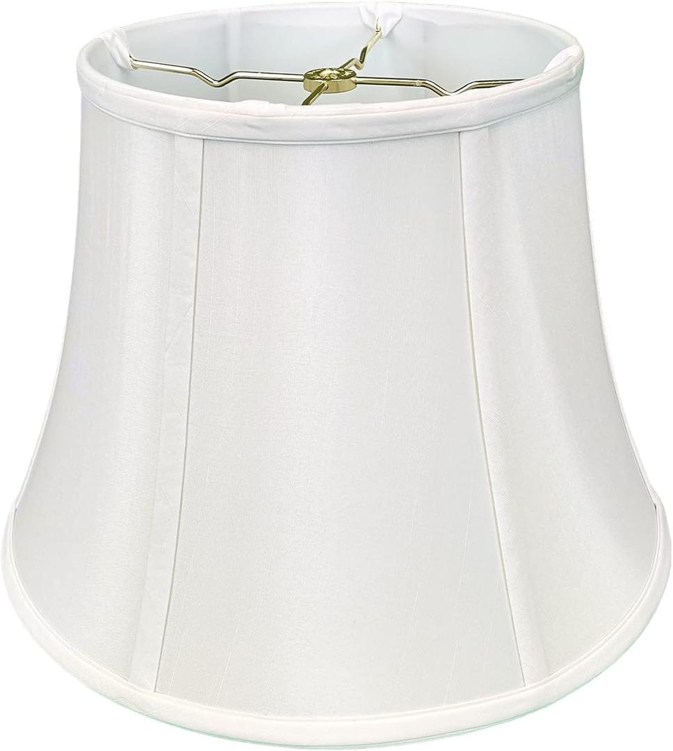 Royal Designs Modified Bell Lamp Shade, White, 7.5 x 12 x 9.5