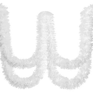 Dingion 59 Feet Mardi Gras Tinsel Garland Metallic Twist Garland Shiny Hanging Ornaments for Carnival Tree Party Supplies Indoor and Outdoor Decoration(Shinny,White)