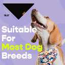 2 x Nausikaa Triangle Large Girl Dog Bandanas 4 Pack, Durable Polyester Fabric Dog Scarf, Unique Design - Ink Flower F