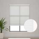 Cordless Cellular Shades, Light Filtering Honeycomb Blinds for Indoor Windows Bedroom, Pull Down Pleated Accordion Blind Easy Install, Shade Size 19" Wx36 H, White