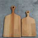 High Quality Beech Wood Cutting and Serving Board (2 Pieces) Medium and Small Size, for Meat, Cheese Board, Vegetables, Decorative Wooden Serving Board for Christmas