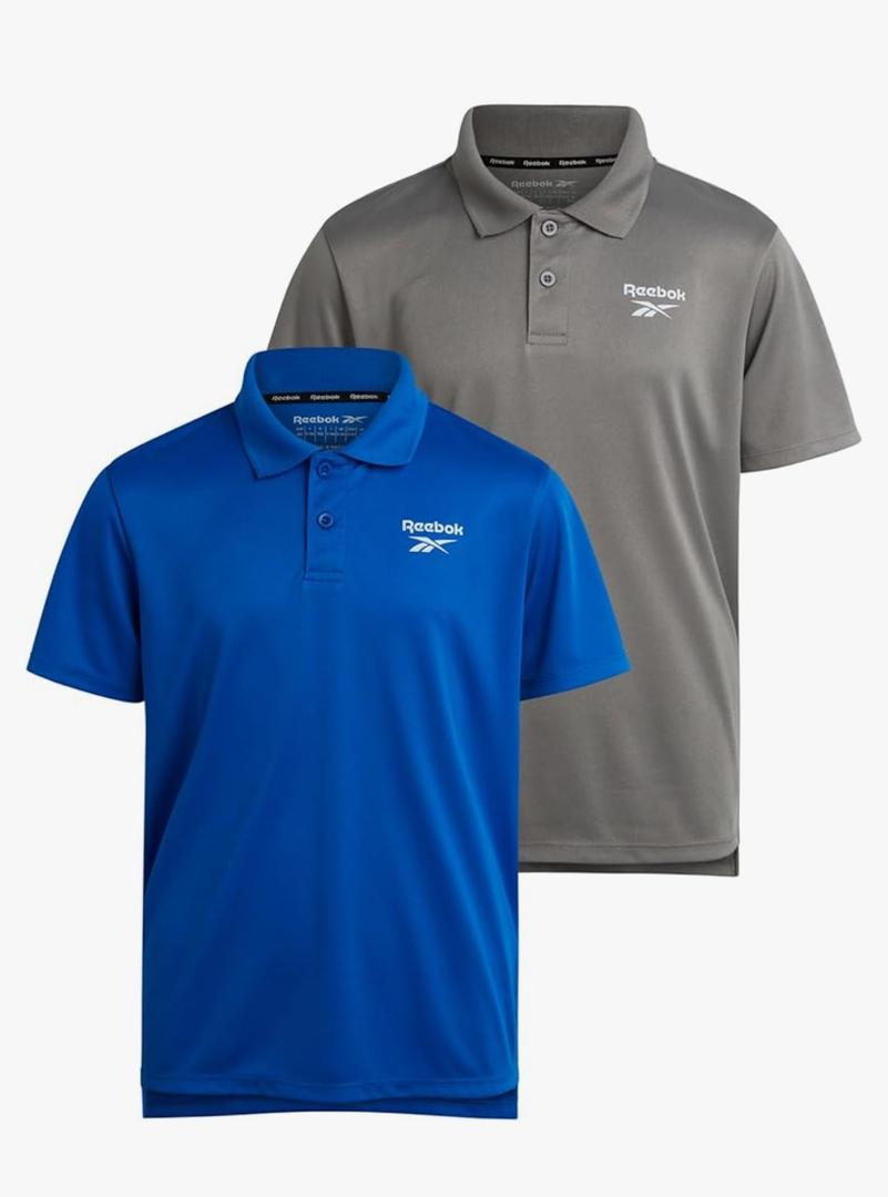 Reebok Boys Polo Shirt - 2 Pack Short Sleeve Collared Polo Shirts School Uniform for Boys - Athletic Performance Golf Shirts XL Reebok Boys Polo Shirt - 2 Pack Short Sleeve Collared Polo Shirts School Uniform for Boys - Athletic Performance Golf Shirts XL