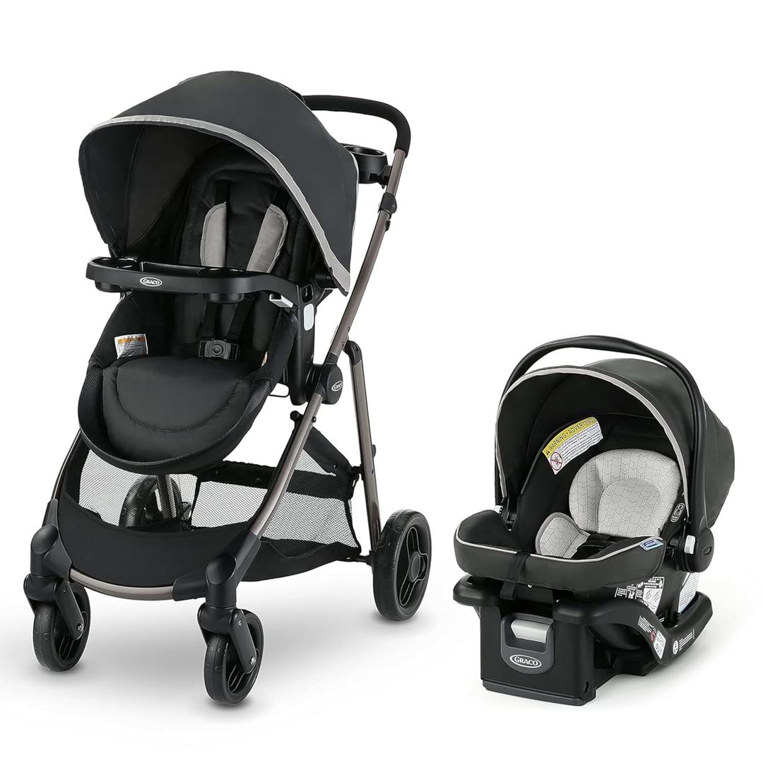 Graco Modes Element LX Travel System, 3-in-1 Carseat and Stroller Combo, Includes: SnugRide Lite LX Car Seat and Baby Stroller, 3 Modes - Infant Car Seat Carrier, Pramette, Toddler Stroller, Redmond, Mfd:  12/25/2025