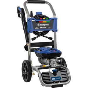 Westinghouse WPX3200e Electric Pressure Washer, 3200 PSI and 1.76 Max GPM, Induction Motor, Onboard Soap Tank, Spray Gun and Wand, 5 Nozzle Set, for Cars/Fences/Driveways/Homes/Patios/Furniture, Blue