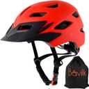 Kids Bike Helmet,Bavilk Kids Boys Girls Bike Helmets with LED Light Detachable Visor Children Youth Teen Multi-Sport for Skating Cycling Scooter Skateboard Adjustable & Lightweight 19.7"-22.4"