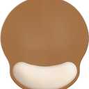 Wrist Rest Support Mouse Pad,Ergonomic Memory Foam Mouse Mat 9x10in Non-Slip Rubber Base Pain Relief Mousepad for Computer, Laptop(Chocolate Beige Foam)